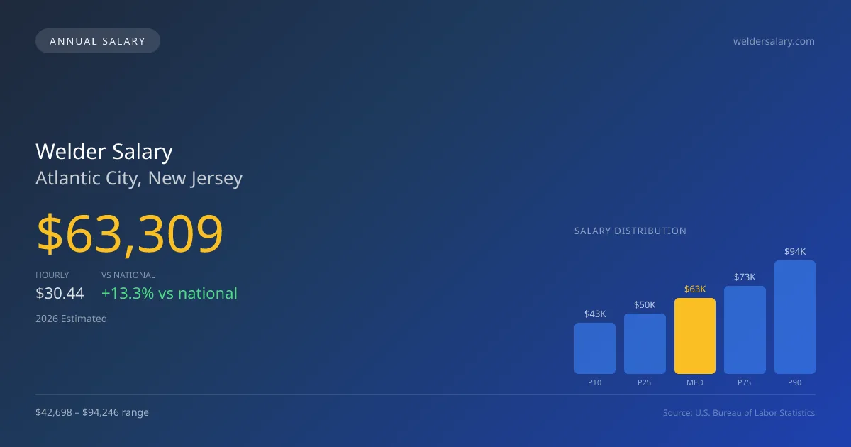 Welder Salary in Atlantic City, NJ โ 2026 est., based on 2025 BLS