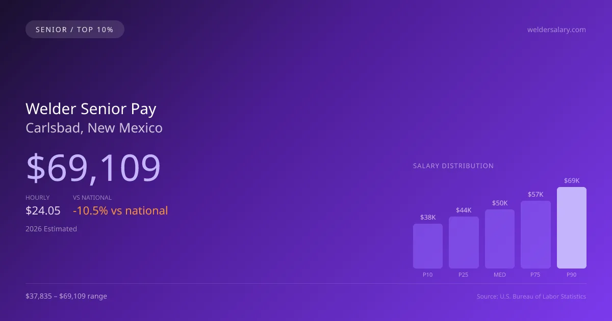 Welder Senior Salary in Carlsbad, NM — 2026 est., based on 2025 BLS